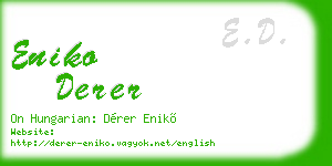 eniko derer business card